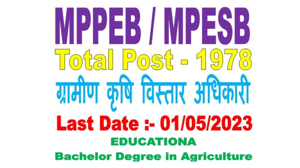 MPESB Group 1 और 2 के लिए ग्रामीण कृषि विभाग में निकली सैकड़ो भर्ती, इस तरह से करें ऑनलाइन अप्लाई। 